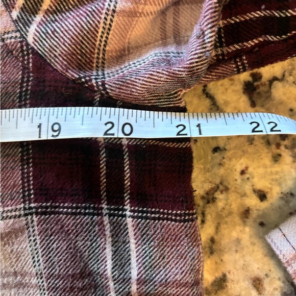 Women’s American Eagle button up soft plaid shirt L boyfriend fit western y2k - Picture 6 of 9